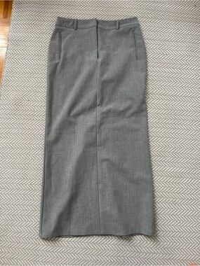 Forever 21 Gray Maxi Pencil Skirt